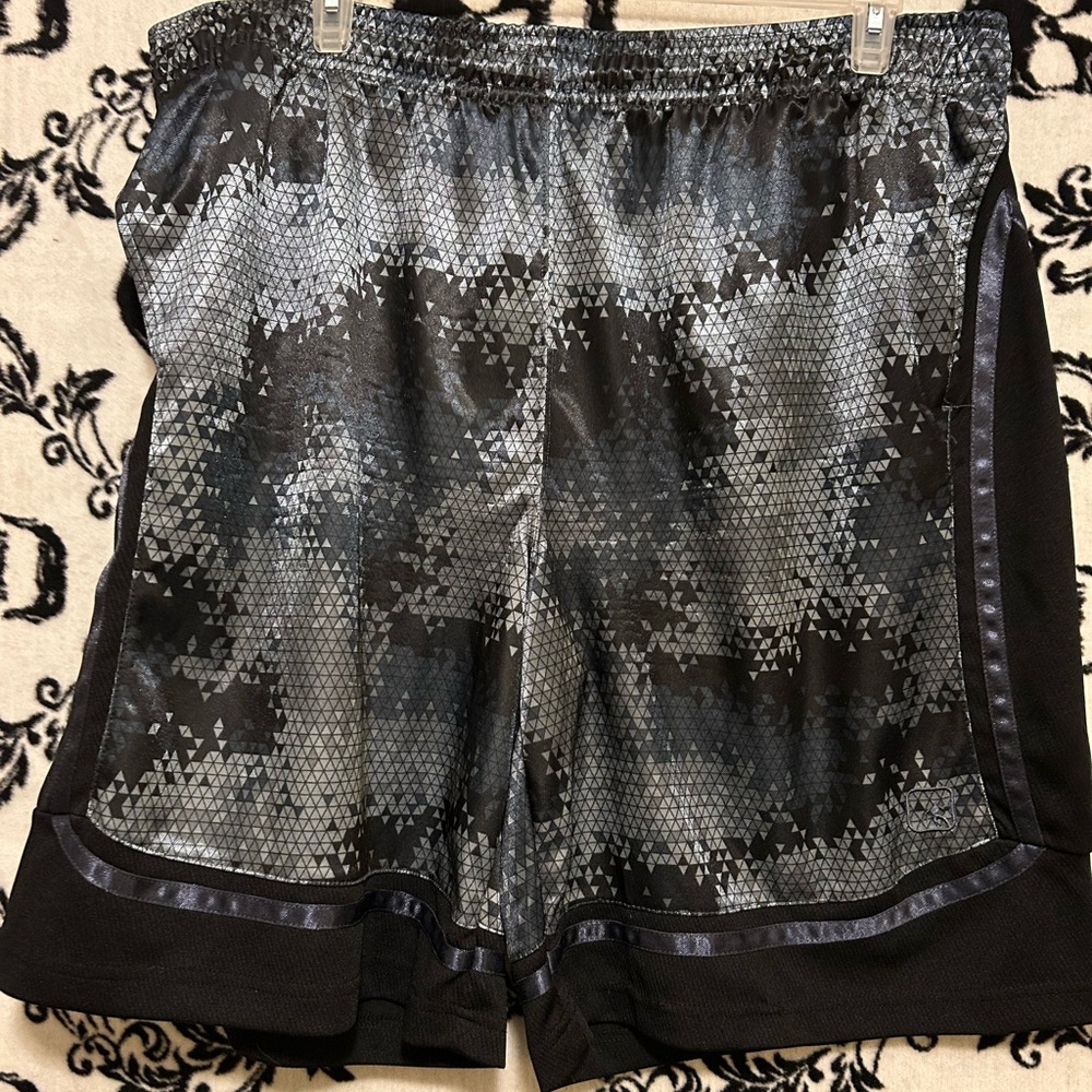 Black and Gray And1 Patterned Shorts
